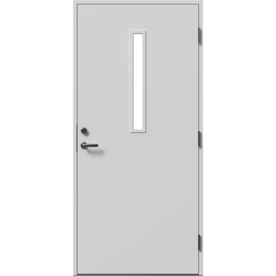 Ytterdør - enkelt smal rute