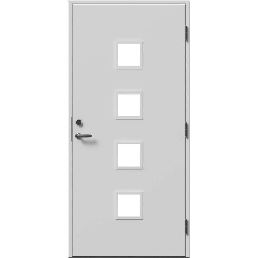 Ytterdør - 5 kvadrater lodret