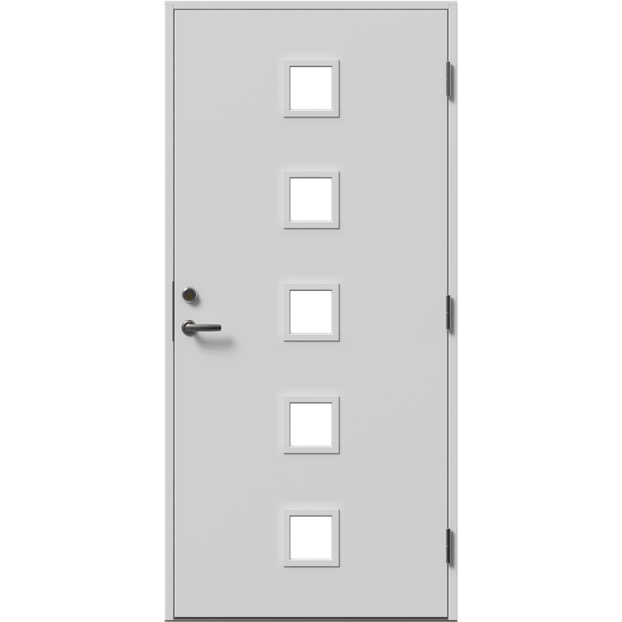 Ytterdør - 4 kvadratiske ruter