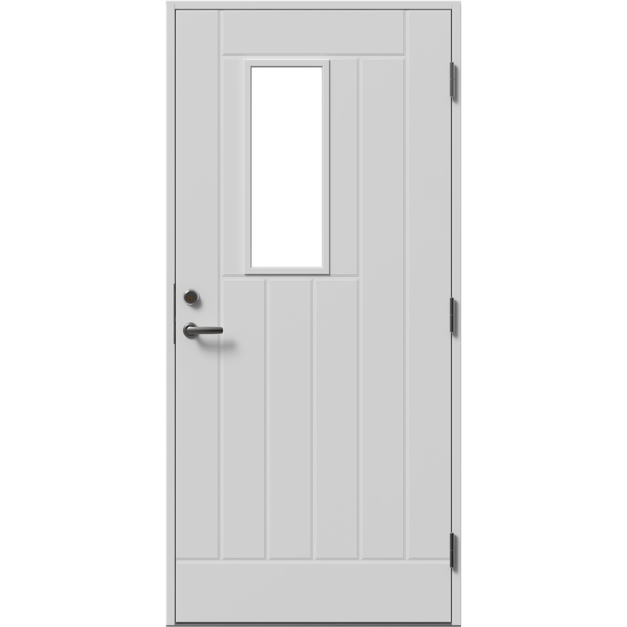 Ytterdør - panel med rute