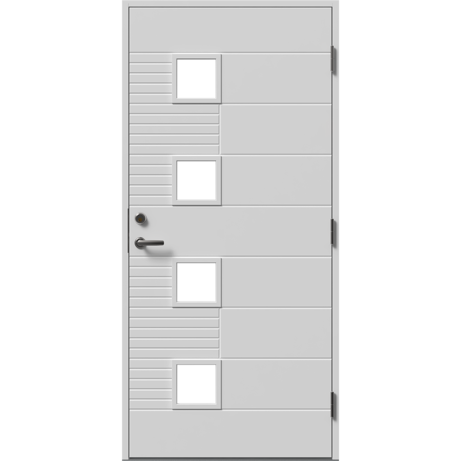 Ytterdør - komplekse horisontale linjer