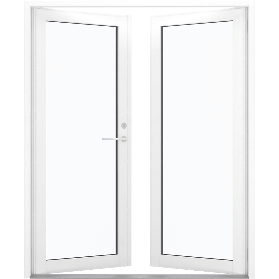 Dobbel ytterdør - 2 ruder - åben