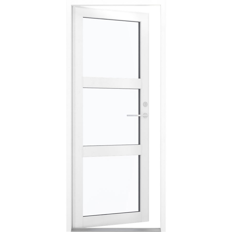 Ytterdør - 3 ruter - åben