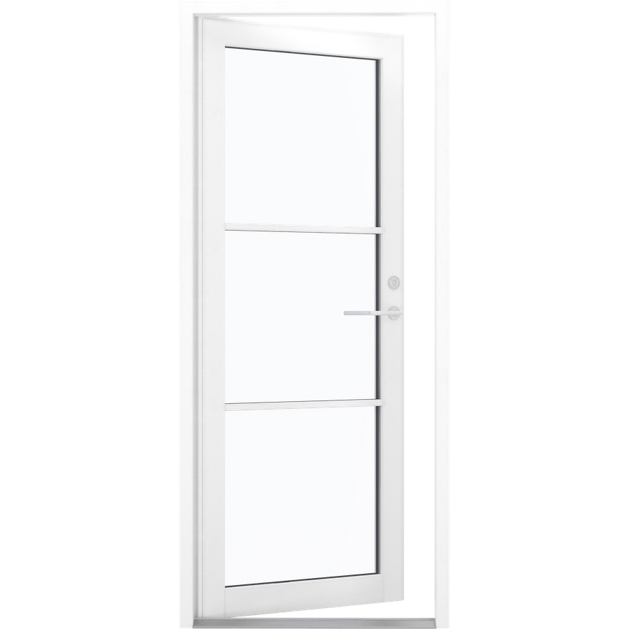 Ytterdør - 3 ruter (sprosser) - åben