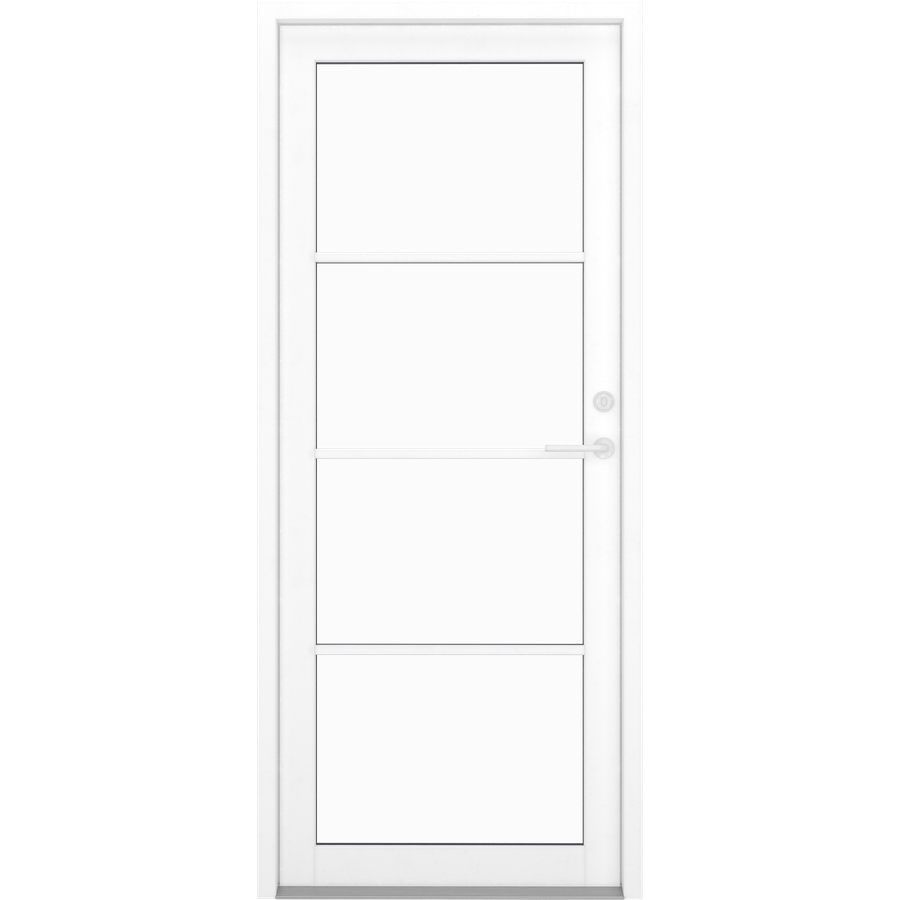 Ytterdør - 4 ruter (vannrette sprosser)