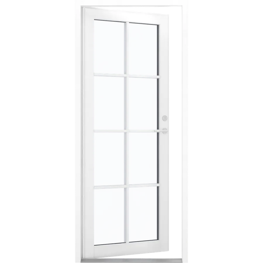 Ytterdør - 8 ruter - åben
